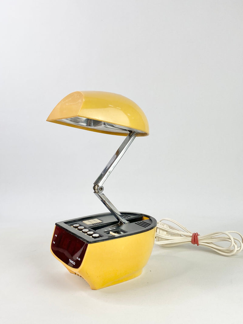 Vintage 70s Timco Alarm Clock Lamp
