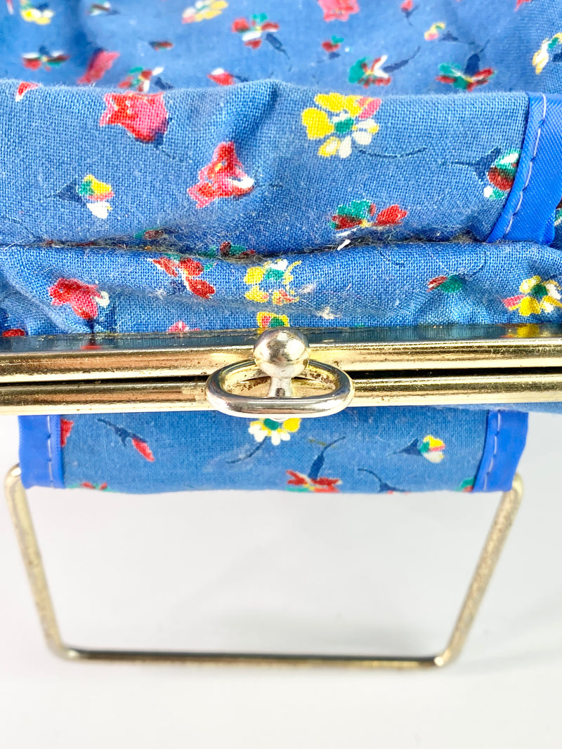 Sorina Blue Floral Vintage Hangbag
