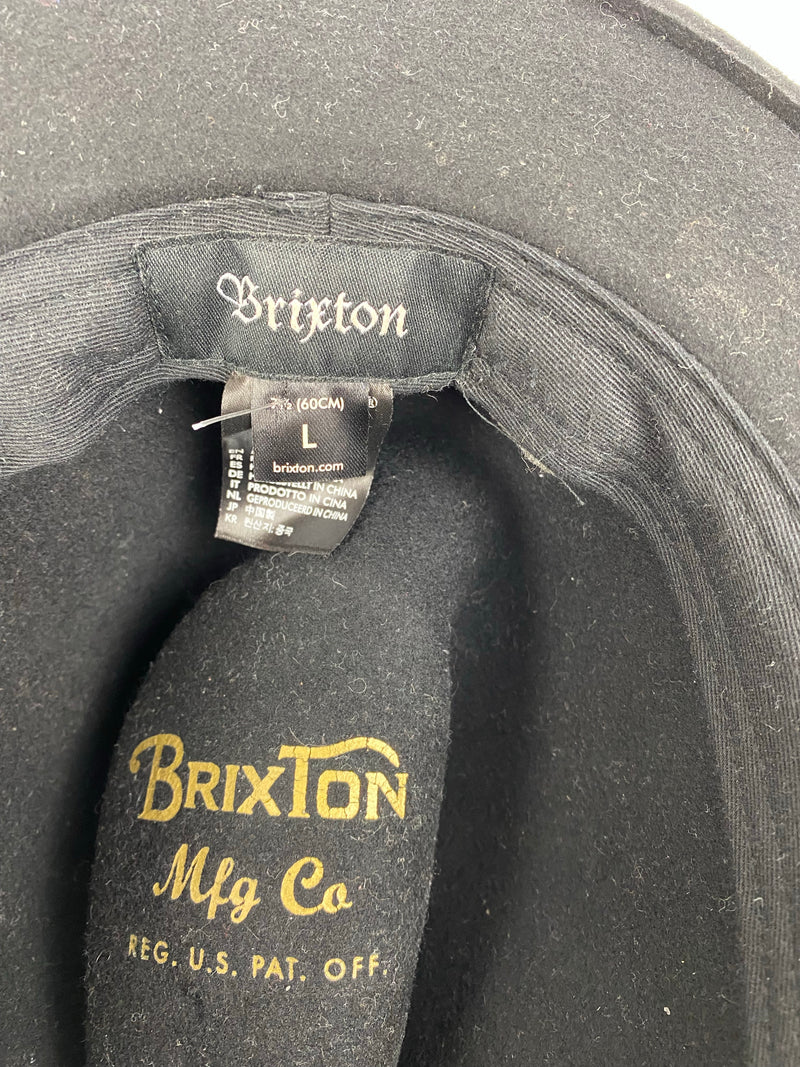 Brixton Black Dapper Woollen Hat - Size 7.5