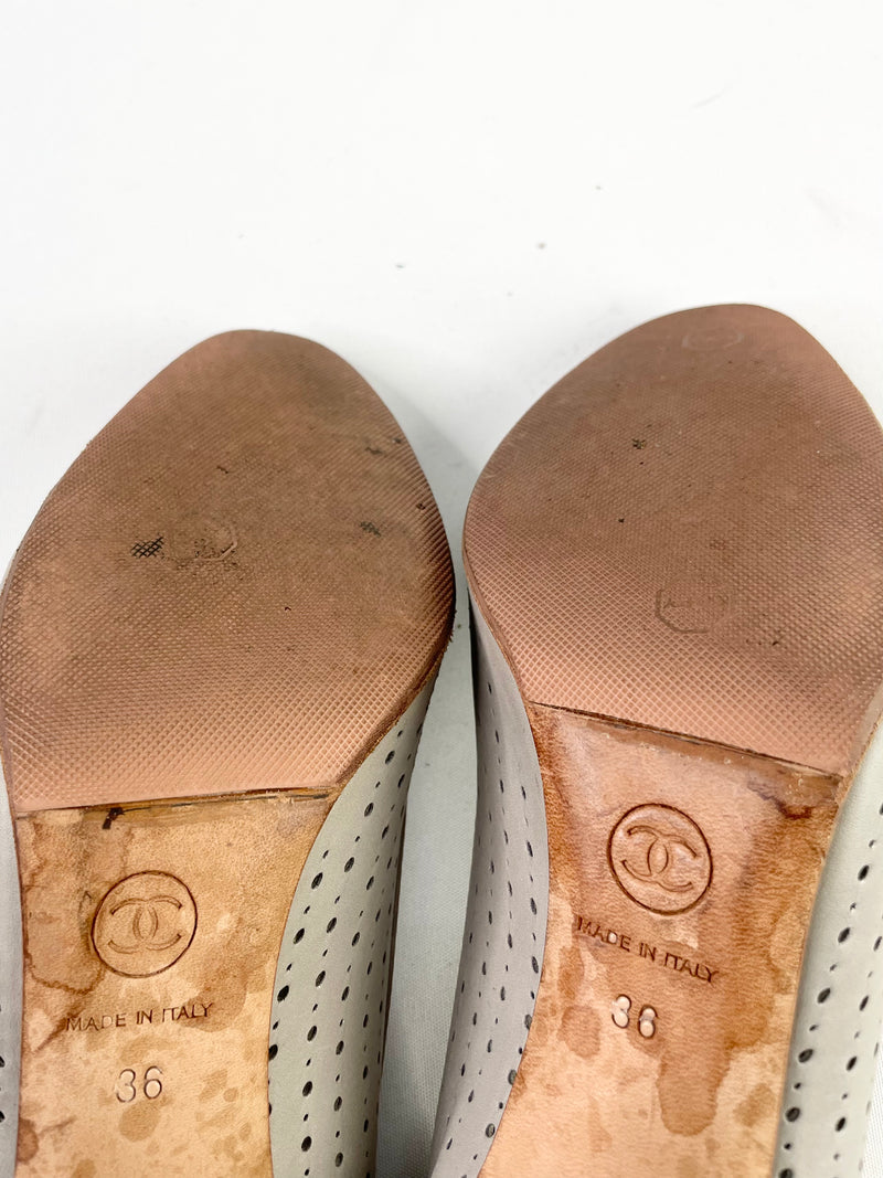 Chanel Grey Leather High Heels - EU36