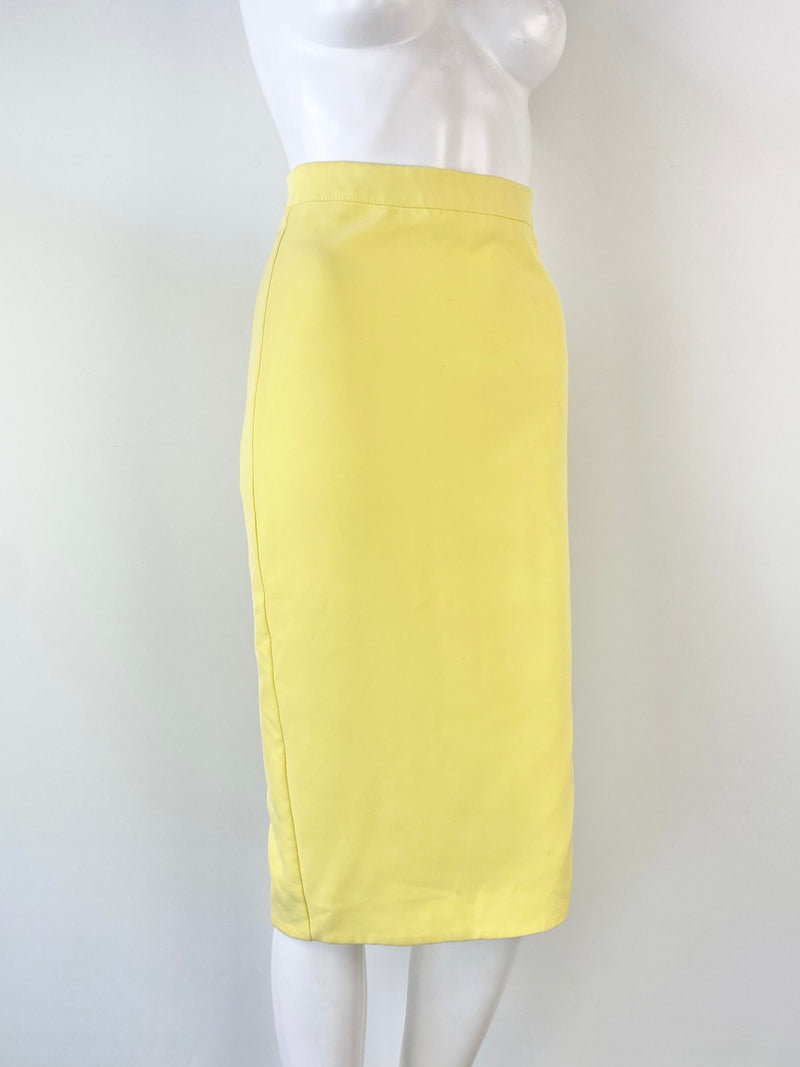 Bardot Lemon Yellow Pencil Skirt - AU6