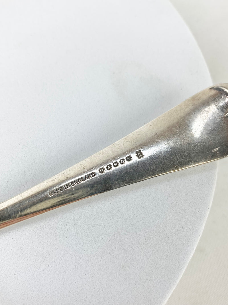 Vintage Hardy Bros Silver Monogramed  Serving Spoon Set