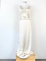 Colette Dinnigan Ivory Silk Gown - AU8