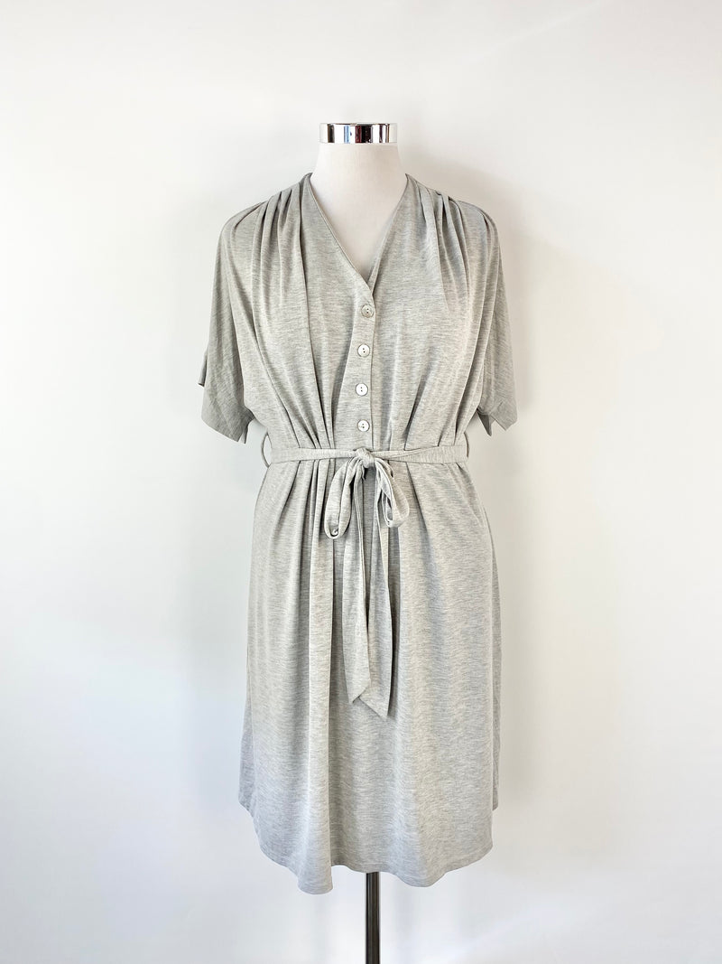 Katie Hosking Soft Grey Tie Dress - AU14/16