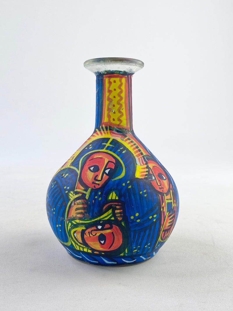 Small Hand-Painted Glass Vase