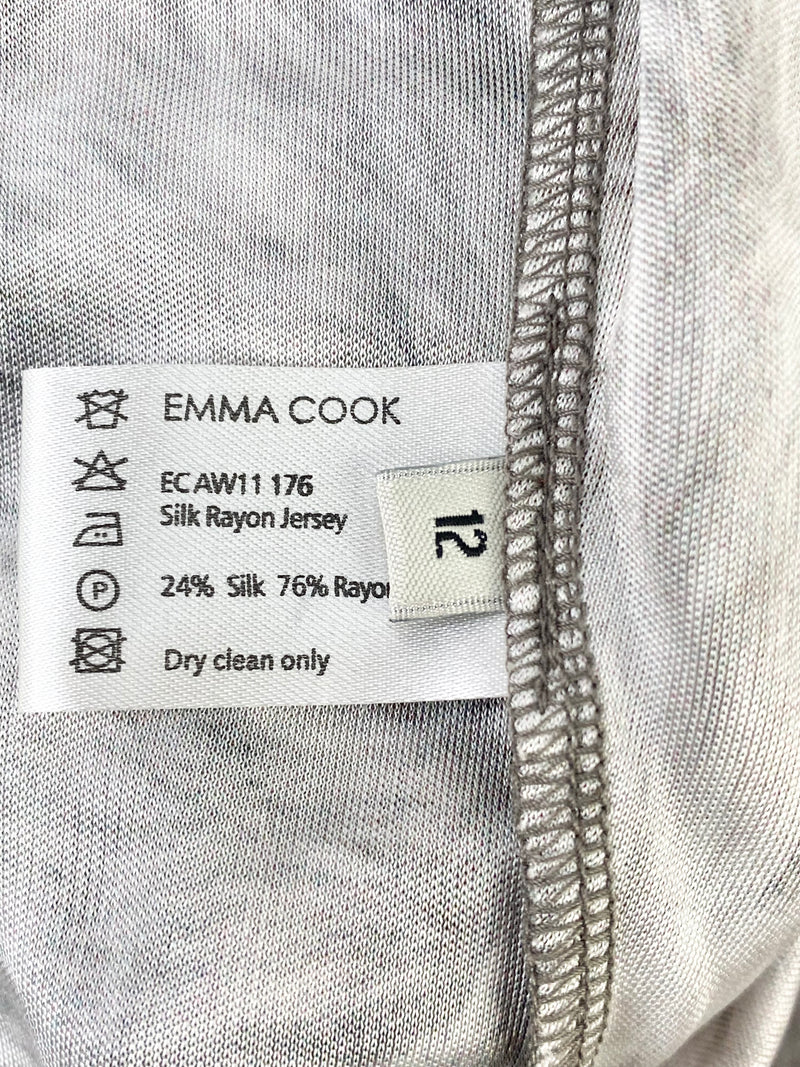 Emma Cook Graphic Print Fur Silk Rayon Dress - AU12