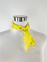 Sunflower Yellow Silver Dot Square Scarf