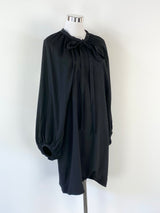 Cos Black Peasant Sleeve Dress - AU8