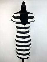 On Parks Horizontal Stripe Black & White Dress - AU 10
