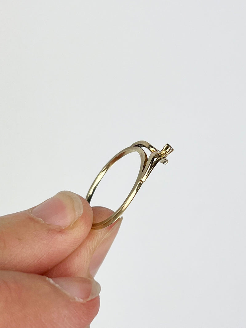 Vintage 9ct Gold Wishbone Ring - Size 9