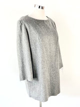 Kaliver Charcoal Cashmere Long Sleeve Dress - AU12