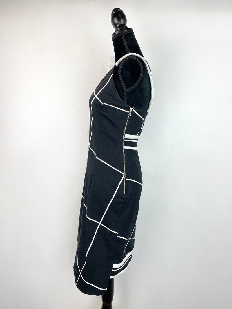 Josh Goot Resort 2015 Black Stripe Dress - AU 8
