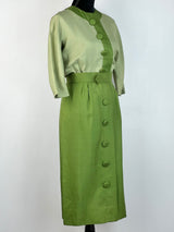 1960s Two Tone Green Frock - AU8