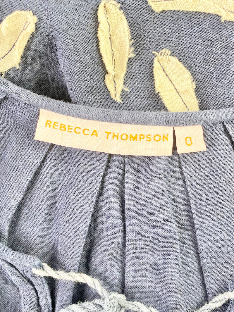 Rebecca Thompson Blue Bohemian Leaf Top - AU6/8/10
