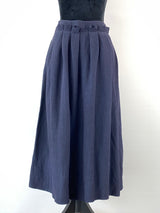 Peserico Blue Linen Midi Skirt - AU8