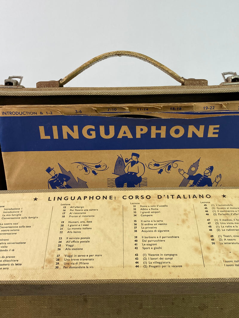 Vintage Linguaphone: Coros D'Italiano Set