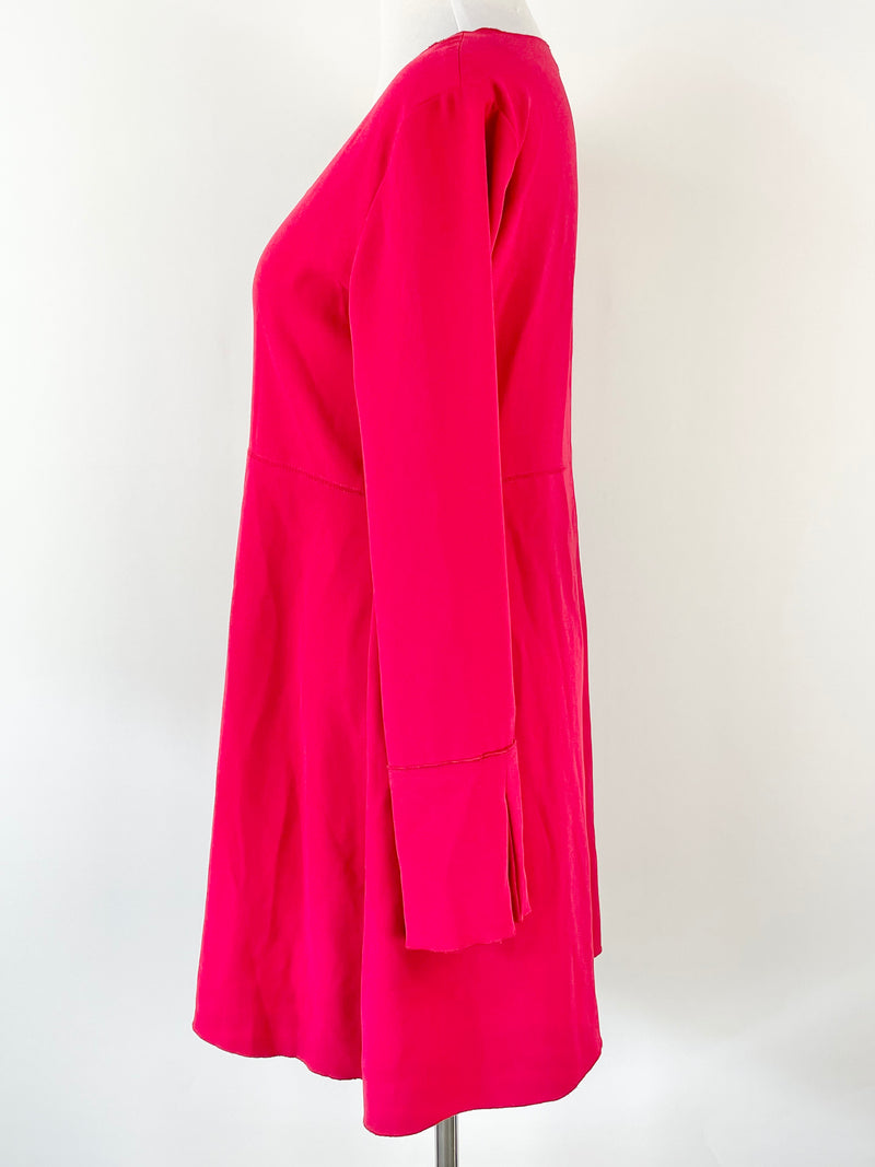 Búl Scarlet Red V-Neck Long Sleeve Dress - AU14