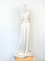 Colette Dinnigan Ivory Silk Gown - AU8