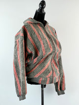 Vintage Quiksilver Striped Wool Zip Through Jacket - L
