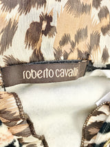 Roberto Cavalli Child's Leopard Print Velvet Zipper Top