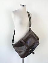 Country Road Umber Brown Leather Messenger Bag