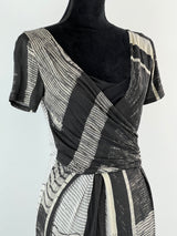 Max Mara Printed Jersey Wrap Front Dress - AU10