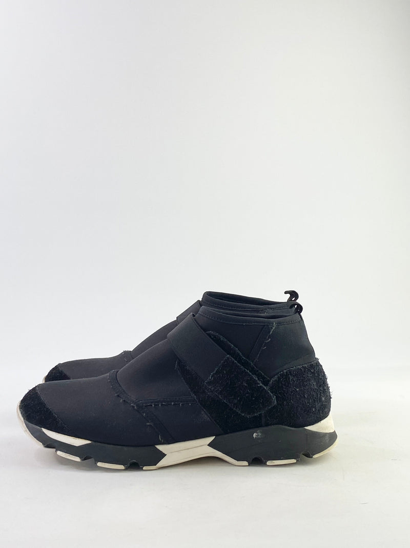 Marni Black & White Contrast Neoprene Sneakers - EU40
