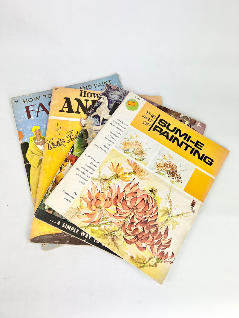 Set of 4 Vintage ‘How To Draw’ Instructional Books