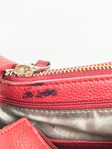 Pierre Cardin Red Leather Cross Body Bag