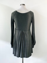 Marlene Birger's Darling Metallic Grey Long Sleeve Dress - AU12/14