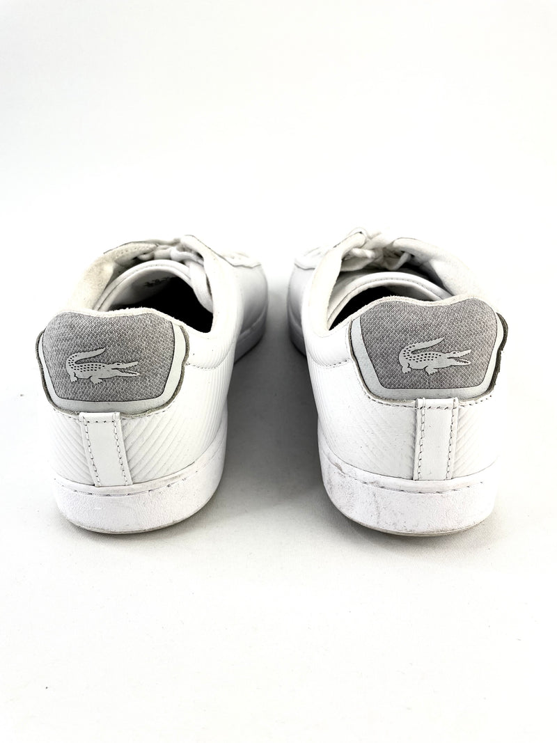 Lacoste White 'Carnaby' Low-Top Shoes - US10
