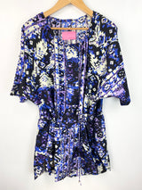 Lisa Ho Purple Silk Dress - AU 14