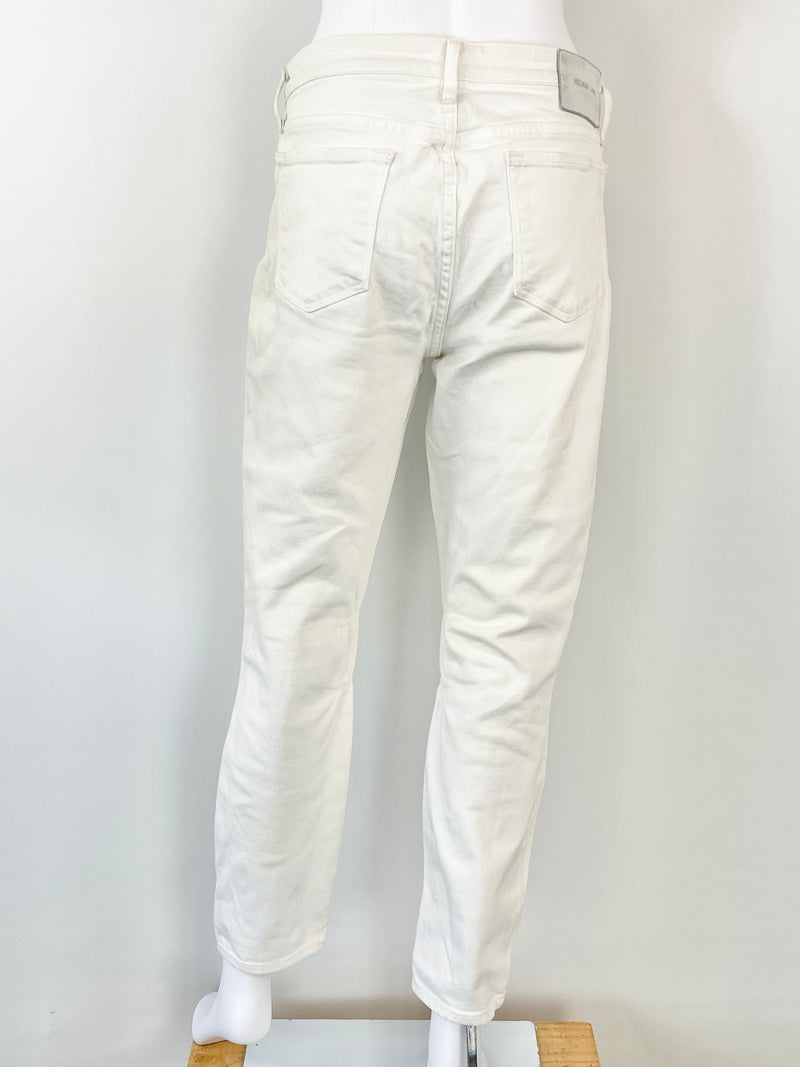 Helmut Lang White Denim Skinny Ankle Jeans - W30