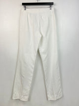 Scanlan Theodore White Linen Cotton Trousers - AU10