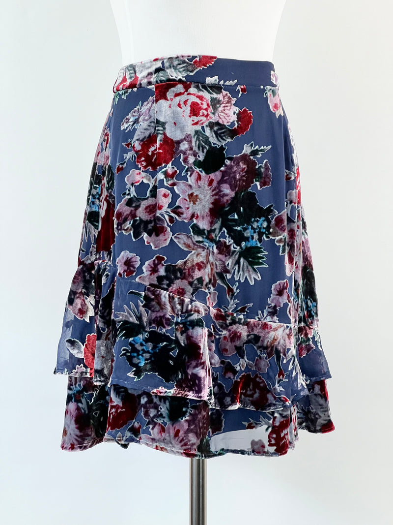 Alannah Hill 'The Velvet Charm' Rose Print Mini Skirt - AU8