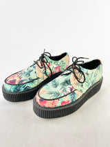 T.U.K Tropical Pattern Platform Creepers - EU39