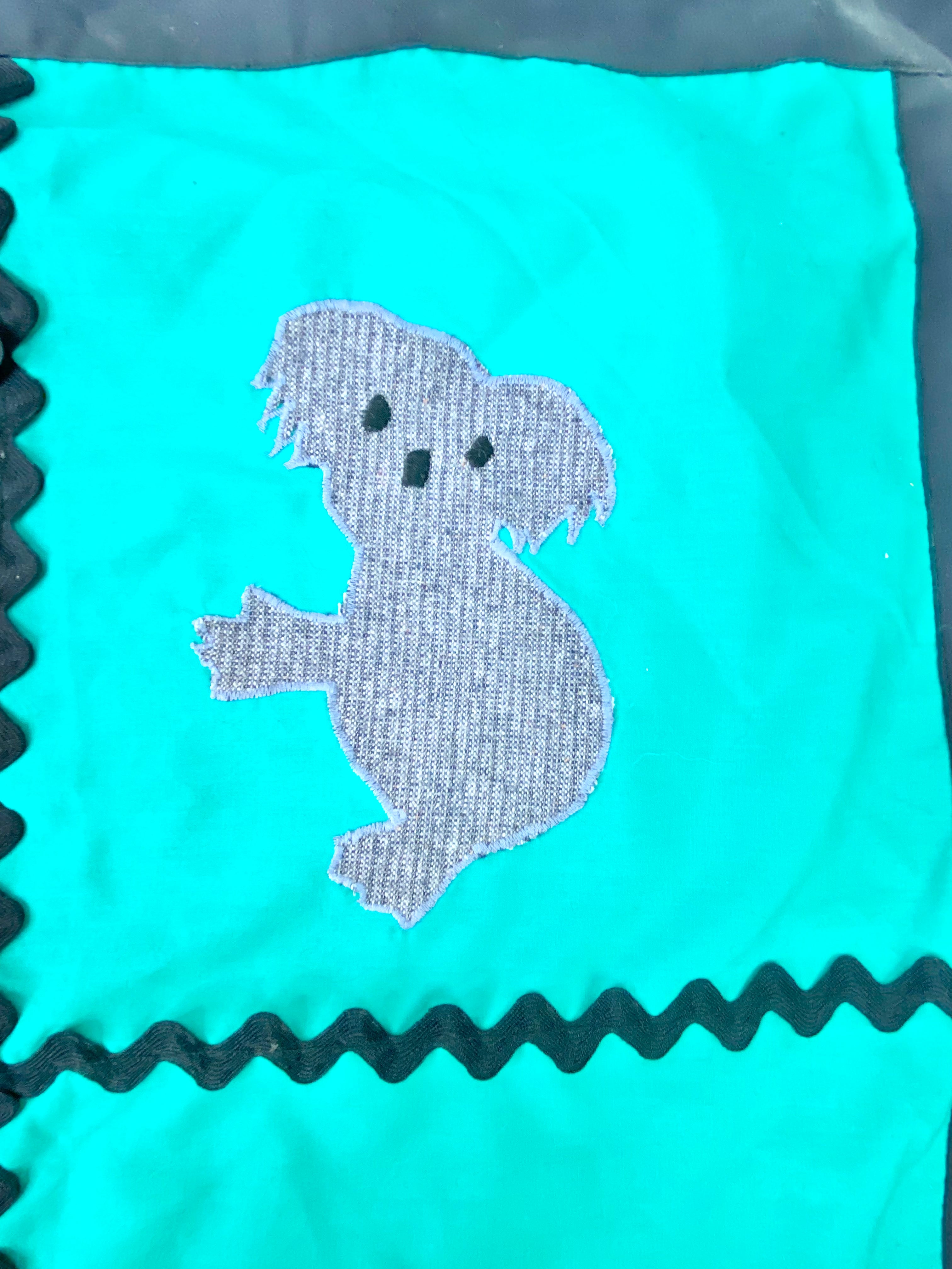 Handmade Australiana Wildlife Green Cushion