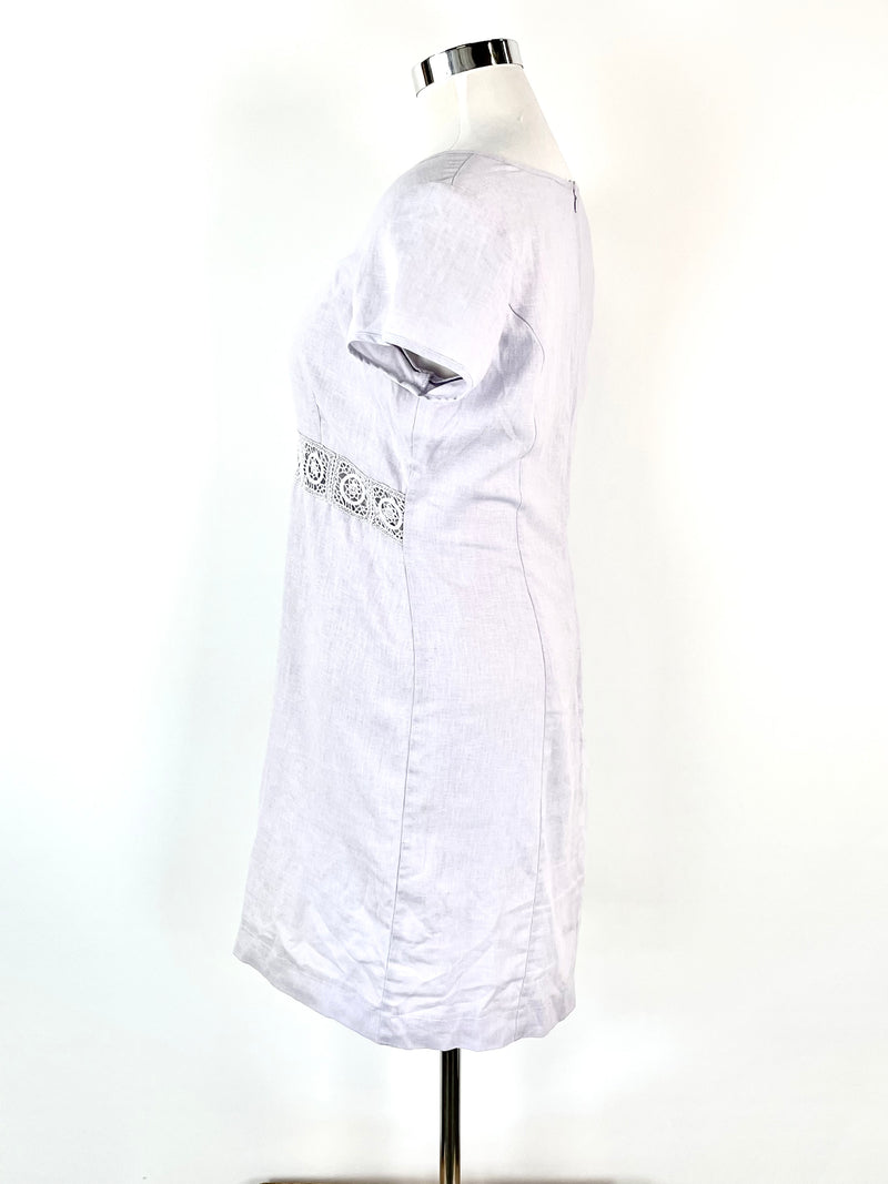 Together Lilac Short Sleeve Linen Dress - AU16