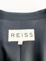 Reiss Navy Blue Button Up Coat - M