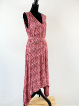 Husk Carribean Pink Snake Print Dress - AU10