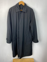 Vintage 90s Angelo Litrico Long Black Trench Coat - Size XXL