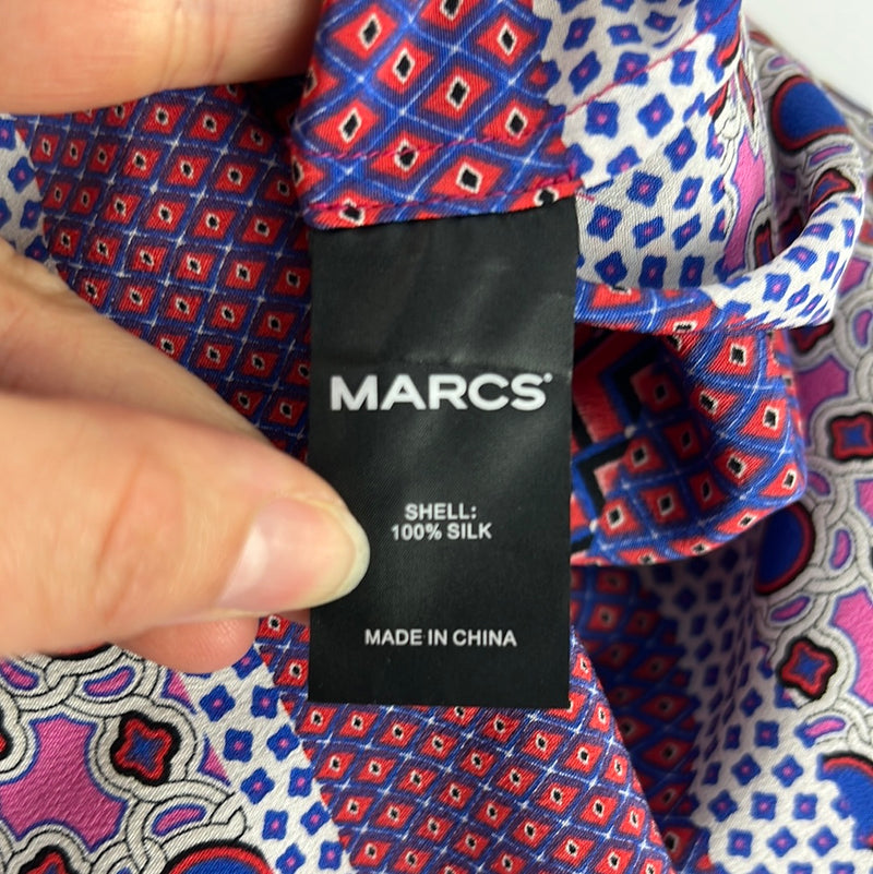 Marcs High Neck Silk Patterned Midi - AU4