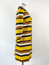 Vintage Impakt Mustard & Tan Striped Coat - AU10