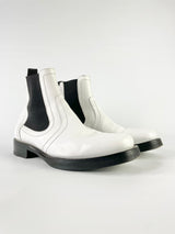 Pierre Hardy White Leather Ankle Boots - EU38