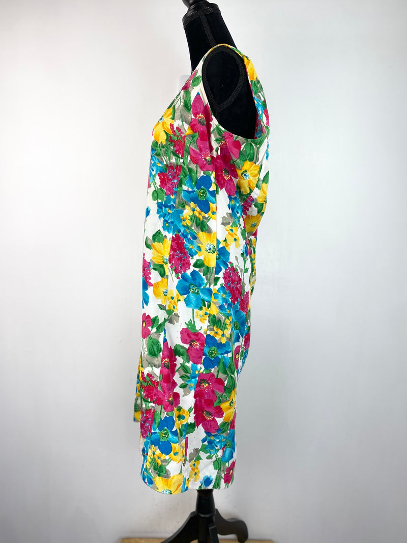 Handmade Colourful Floral Dress - AU12/14