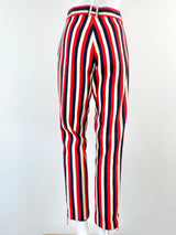 Maggie Marilyn Red, Blue & White Striped Slacks - AU 8