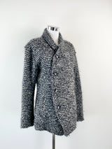 Pas de Calais Black & White Wool Blend Tweed Jacket - AU10