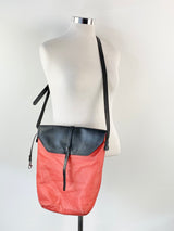 Elk Red & Black Contrast Shoulder Bag