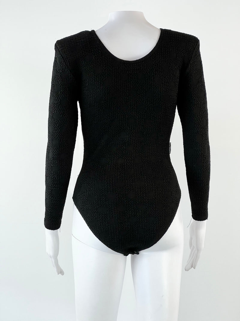 90's Long Sleeve Textured Bodysuit - AU6-10