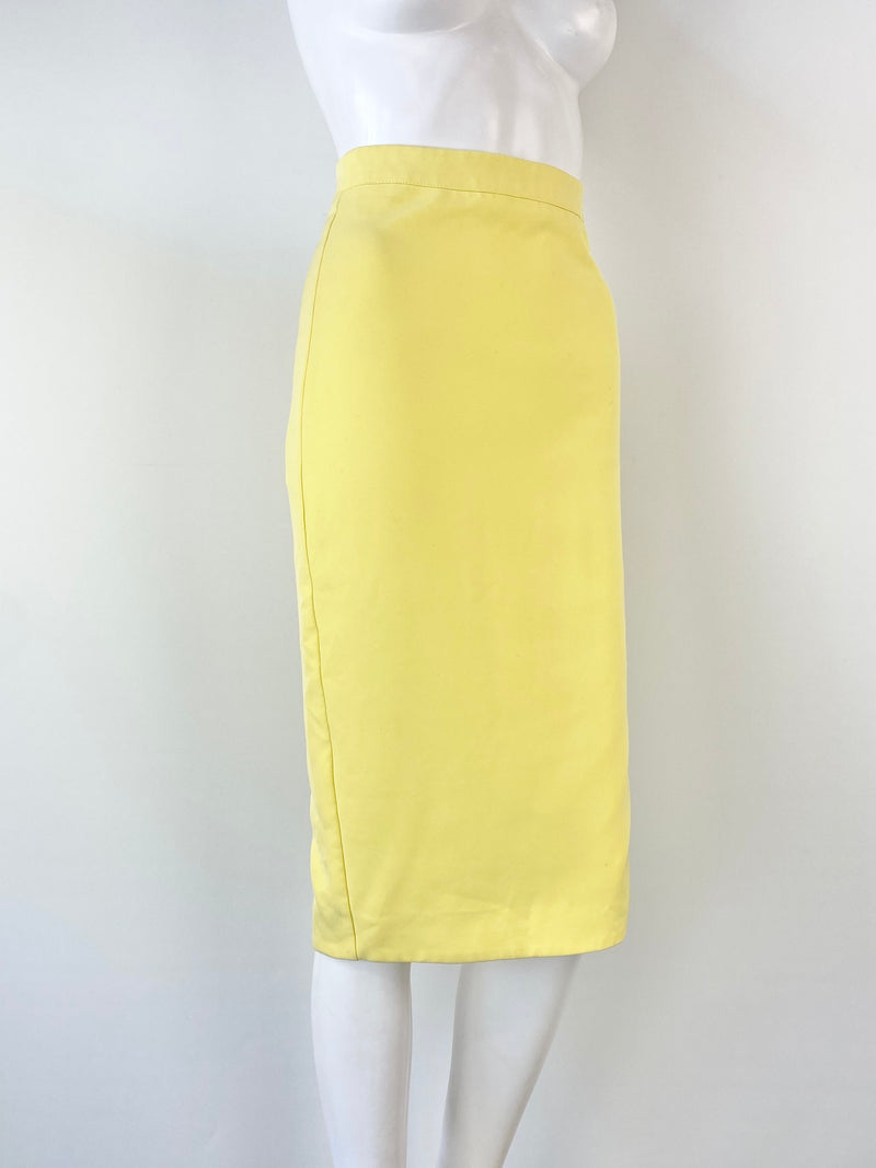 Bardot Lemon Yellow Pencil Skirt - AU6